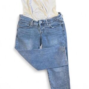BLANQI denim maternity low rise cropped jeans size 6